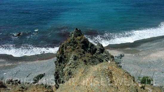 Hohlaka Strand - Fels von oben